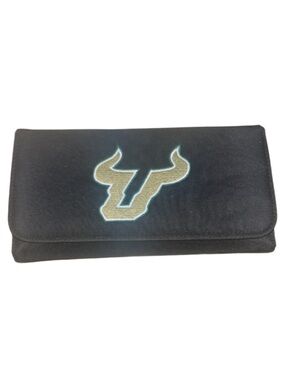 South Florida Bulls USF Canvas Clutch Wallet Envelope Black Fabric